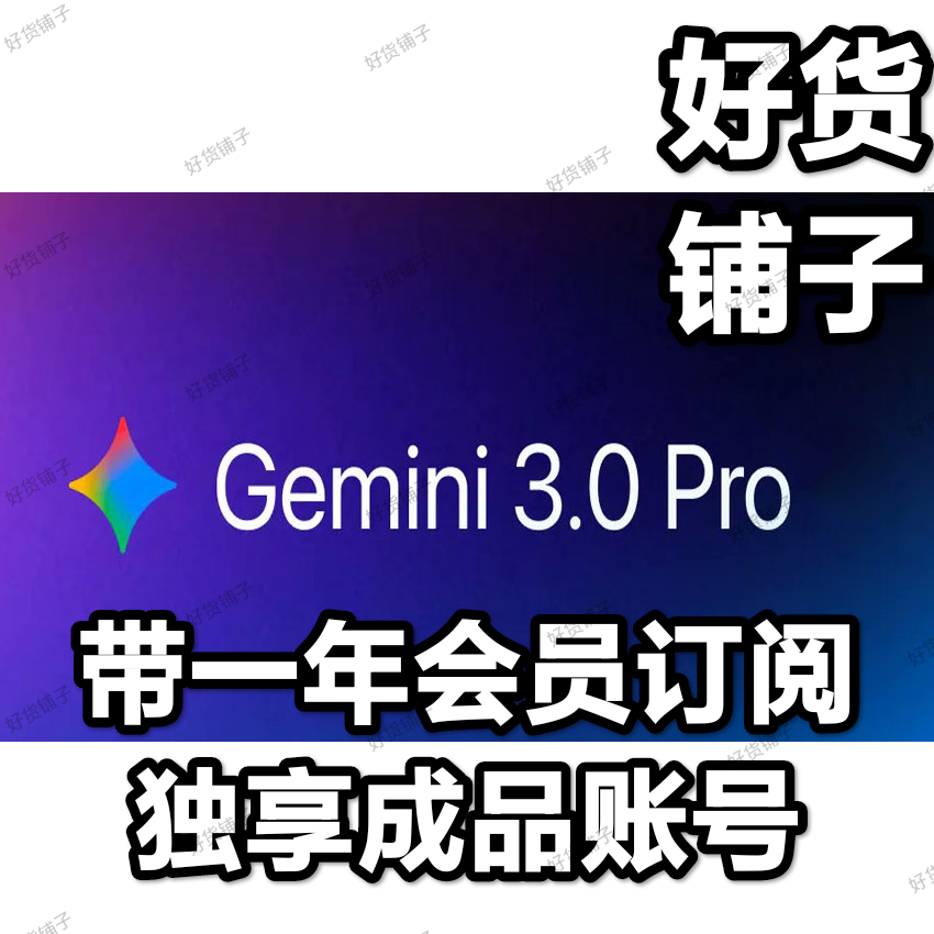 Gemini 3.0 Pro 会员独享账号（带一年订阅）